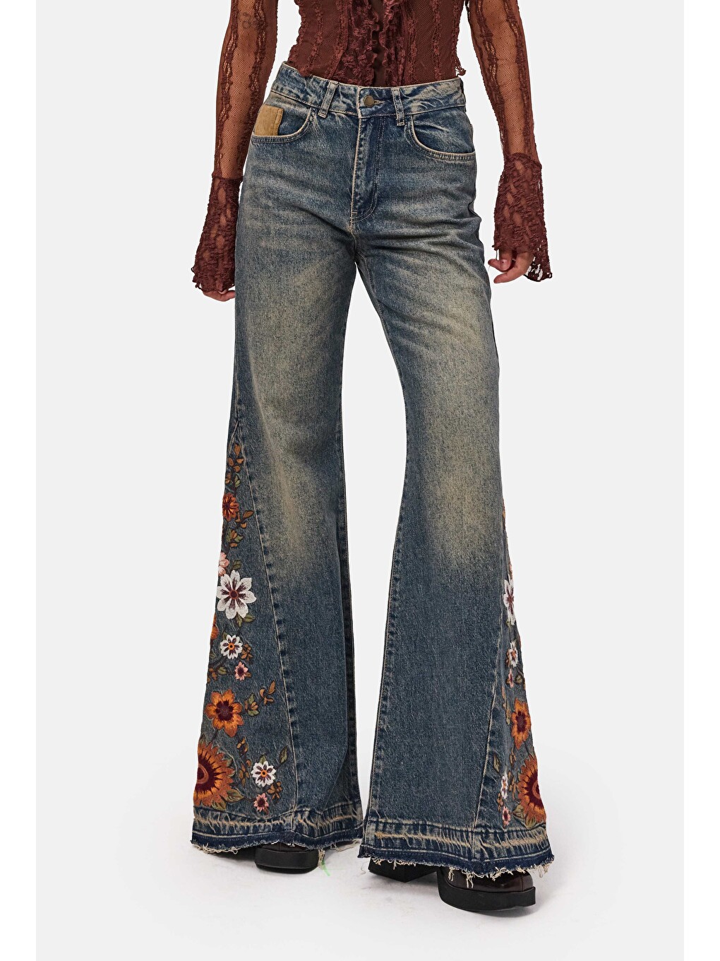 Mavi Kadın Tint 4w6-8 Flare Fit Komfort Kumaş Nakış Tasarım Denim Jean-1