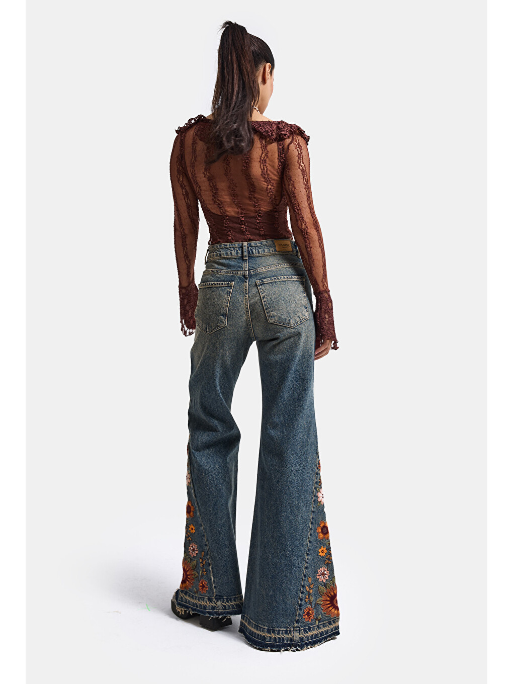 Mavi Kadın Tint 4w6-8 Flare Fit Komfort Kumaş Nakış Tasarım Denim Jean-4