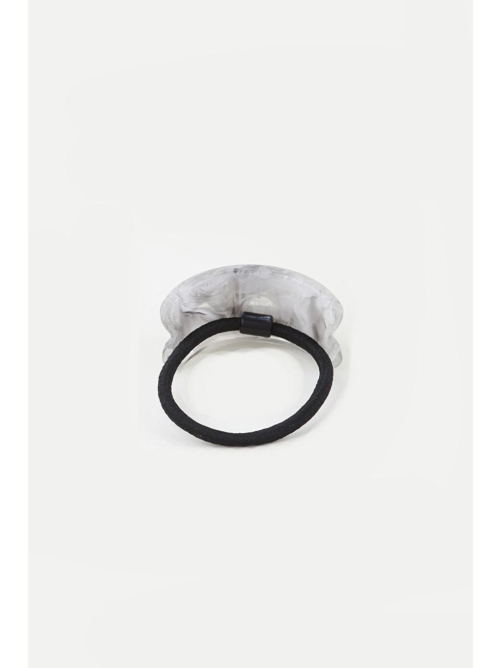 Gri Akrilik Petit Lastikli Atkuyruğu Tokası-1