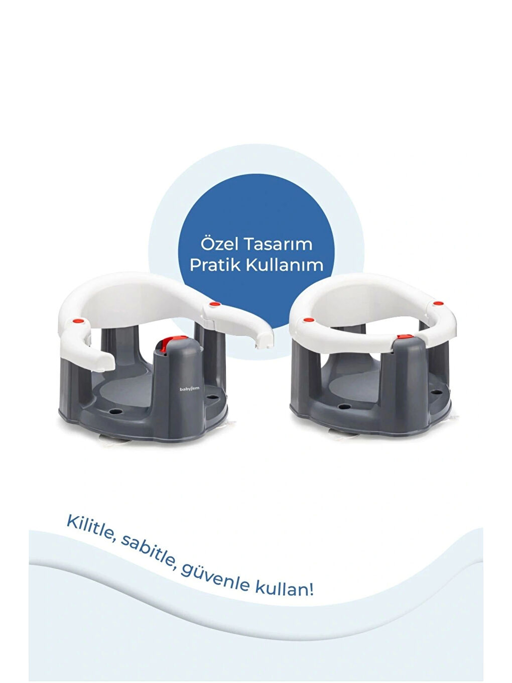 Önden Açılır Banyo & Mama Oturağı Beyaz-4