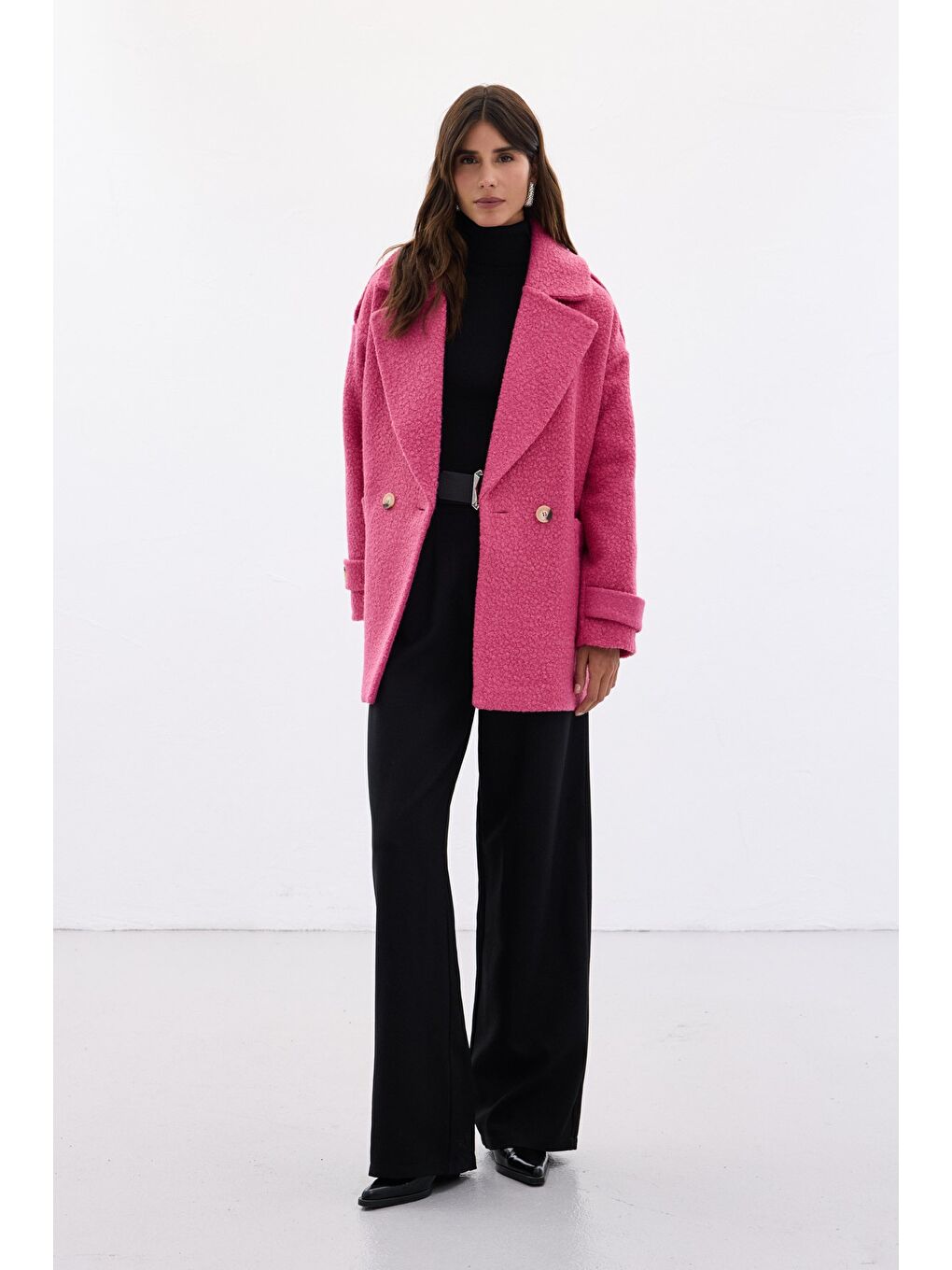 Buklet Kısa Kaban - Fuşya-2