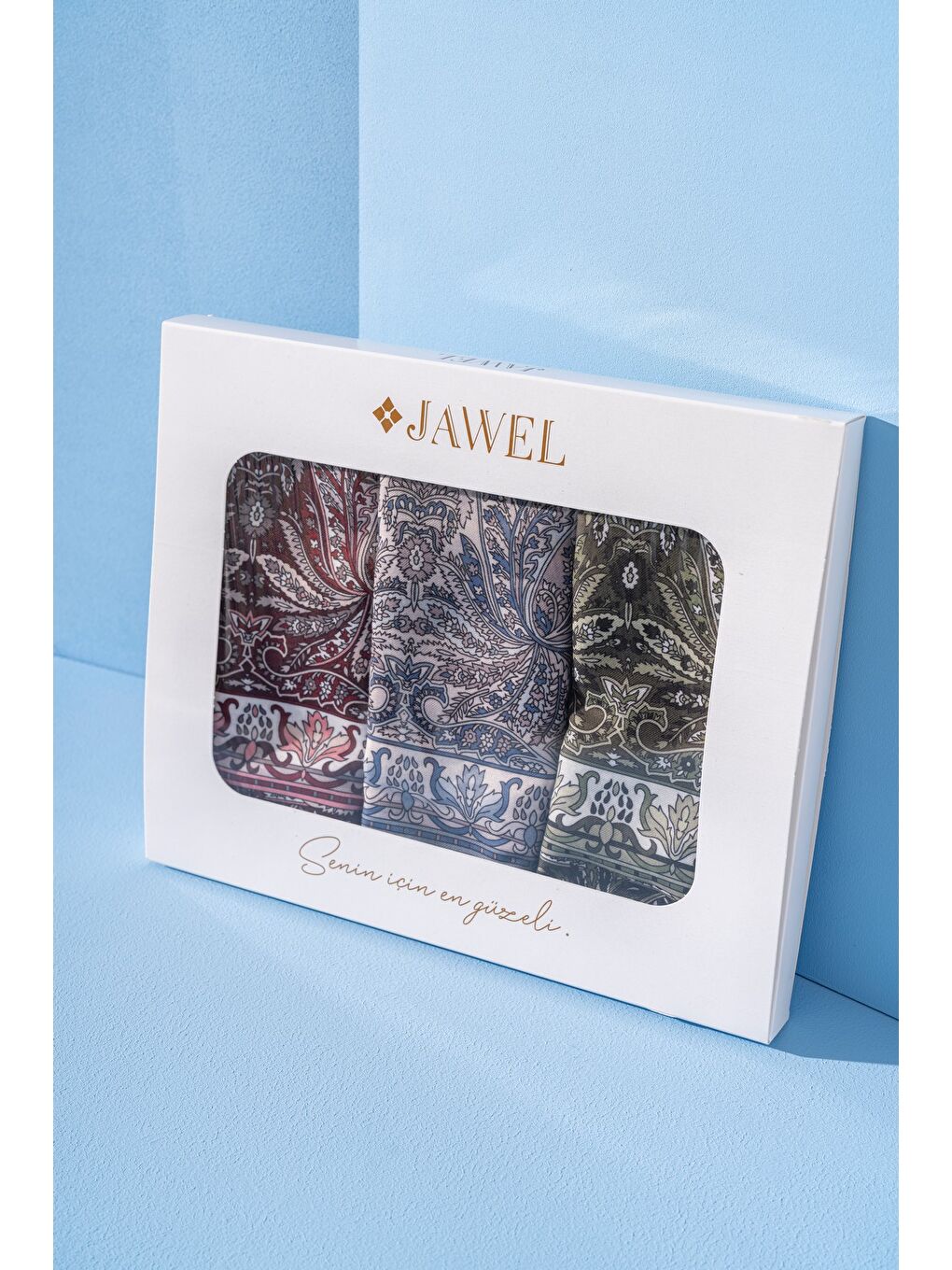 Karışık Kadın Nysa Soft Şal Paketi (İndigo-Bordo-Haki)