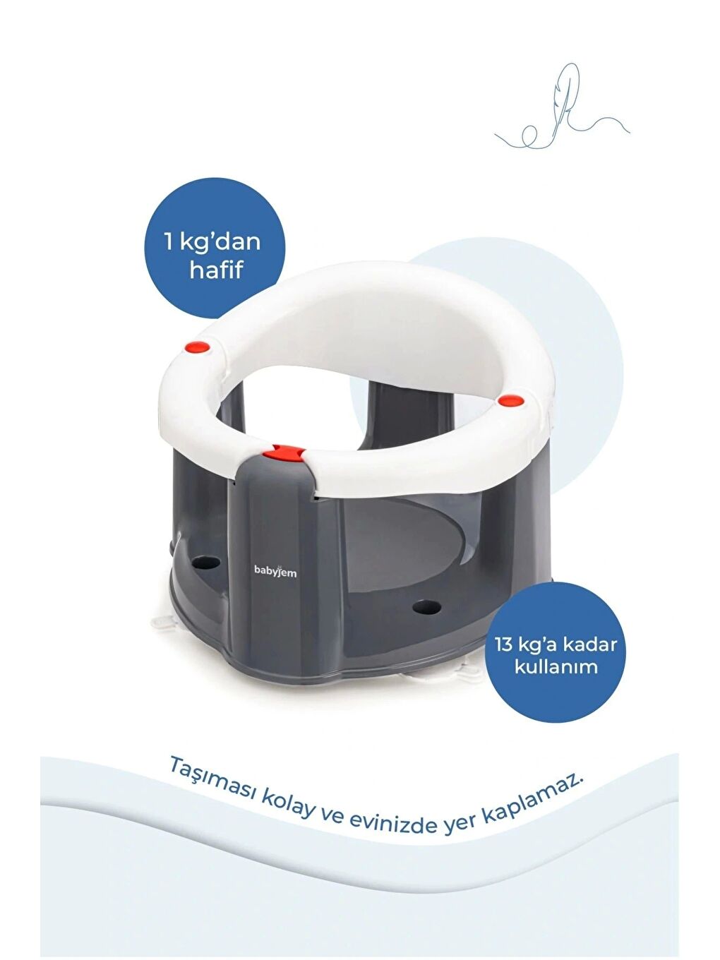 Önden Açılır Banyo & Mama Oturağı Beyaz-6