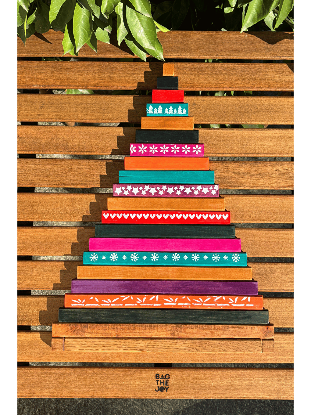 Siyah Leftover - El Yapımı Yılbaşı Ağacı - 54 cm - Renkli-5