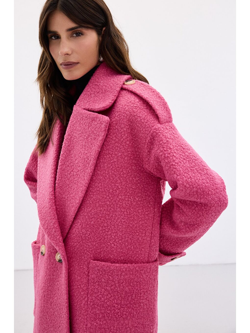 Buklet Kısa Kaban - Fuşya-6