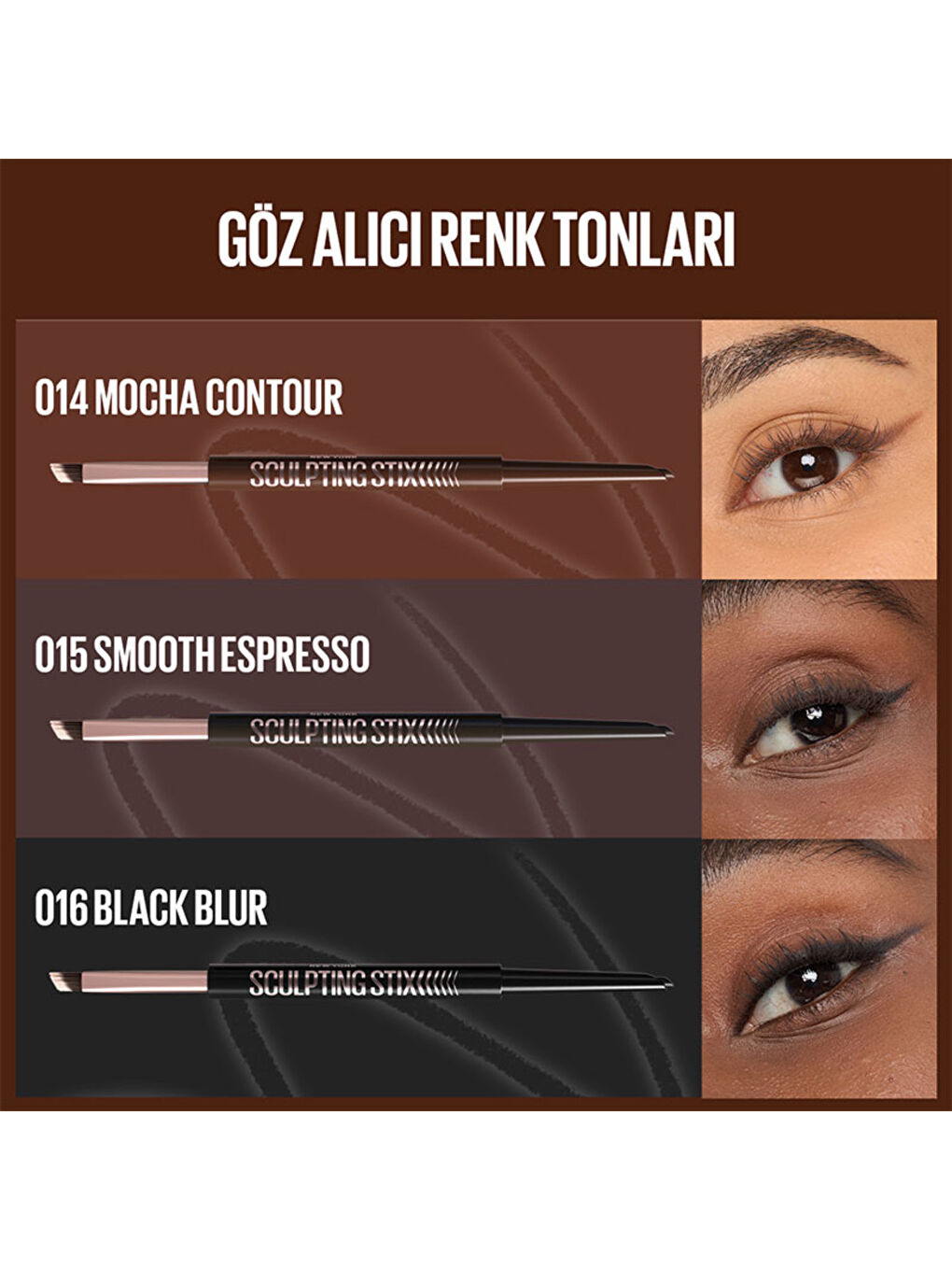 Sculpting Stix Çift Uçlu Göz Kalemi - 015 Smooth Espresso-2