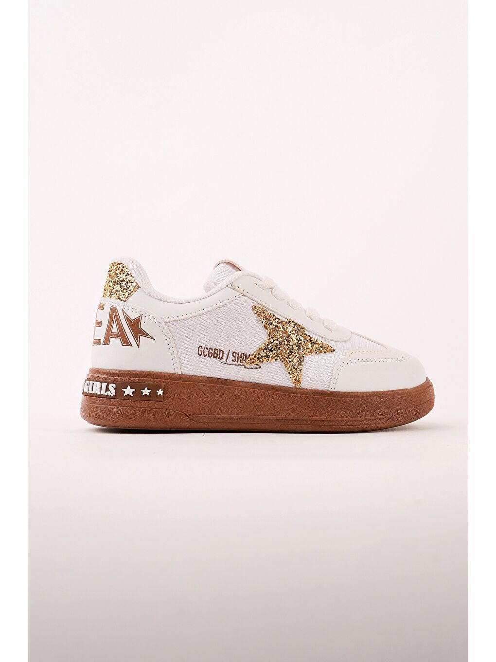 Beyaz GALAXY Yıldız Detaylı Bağcıklı Çocuk Günlük Sneaker Spor Ayakkabı