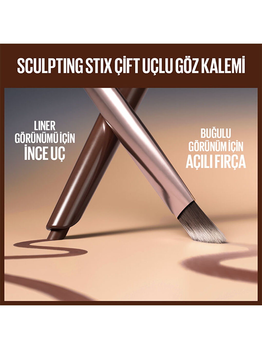 Sculpting Stix Çift Uçlu Göz Kalemi - 015 Smooth Espresso-4