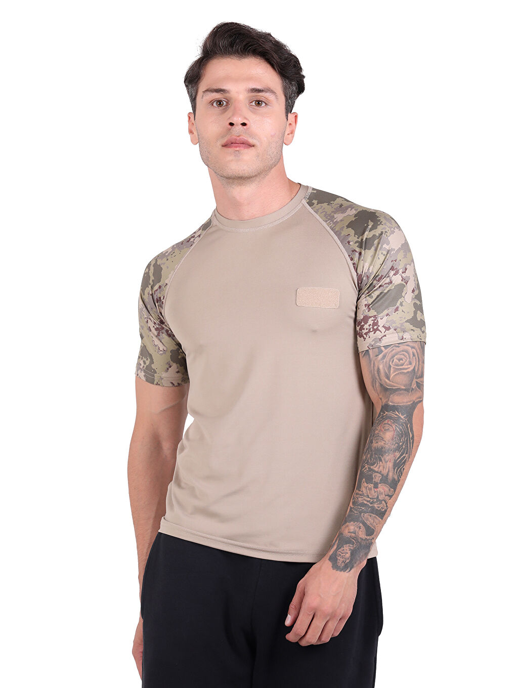 Kahverengi Microfiber Kısa Kol Fanila P. KAMUFLAJ