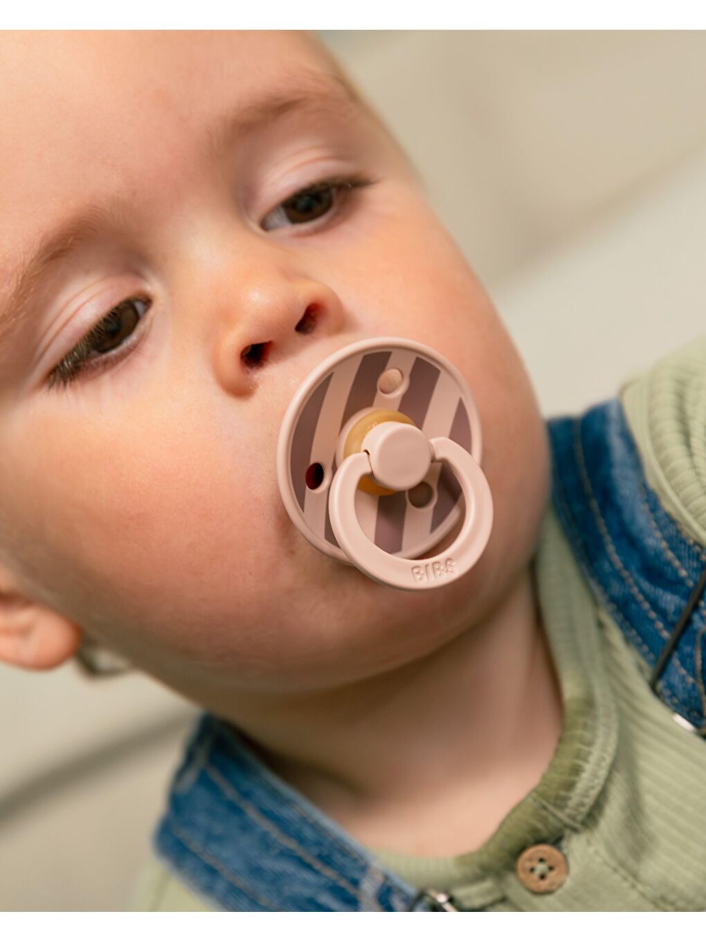 Bibs Studio Colour Block Kauçuk Emzik - Blush/Wood-0-6 Ay - 3