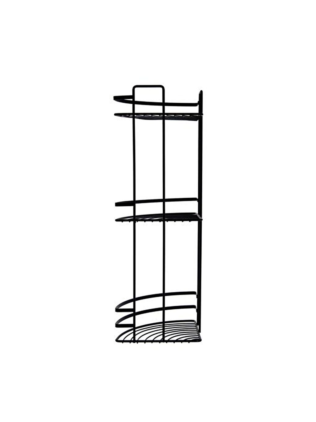 3 Katlı Lamalı Duş Rafı - Siyah-3