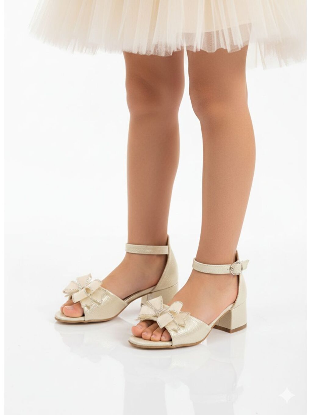 Sarı KIZ ÇOCUK ABİYE AYAKKABI-1