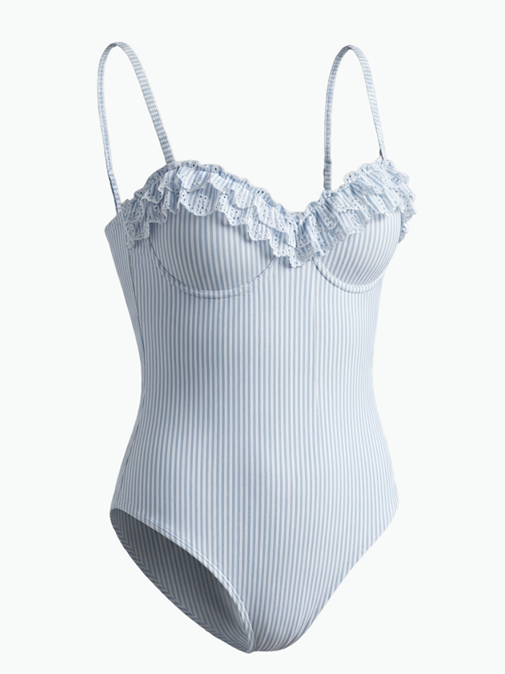 Kadın Frill Wave Mayo Mavi-1