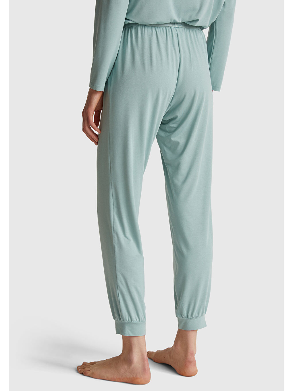 Kadın Açık Yeşil Modal Karışımlı Beli Logolu Pijama Altı-2