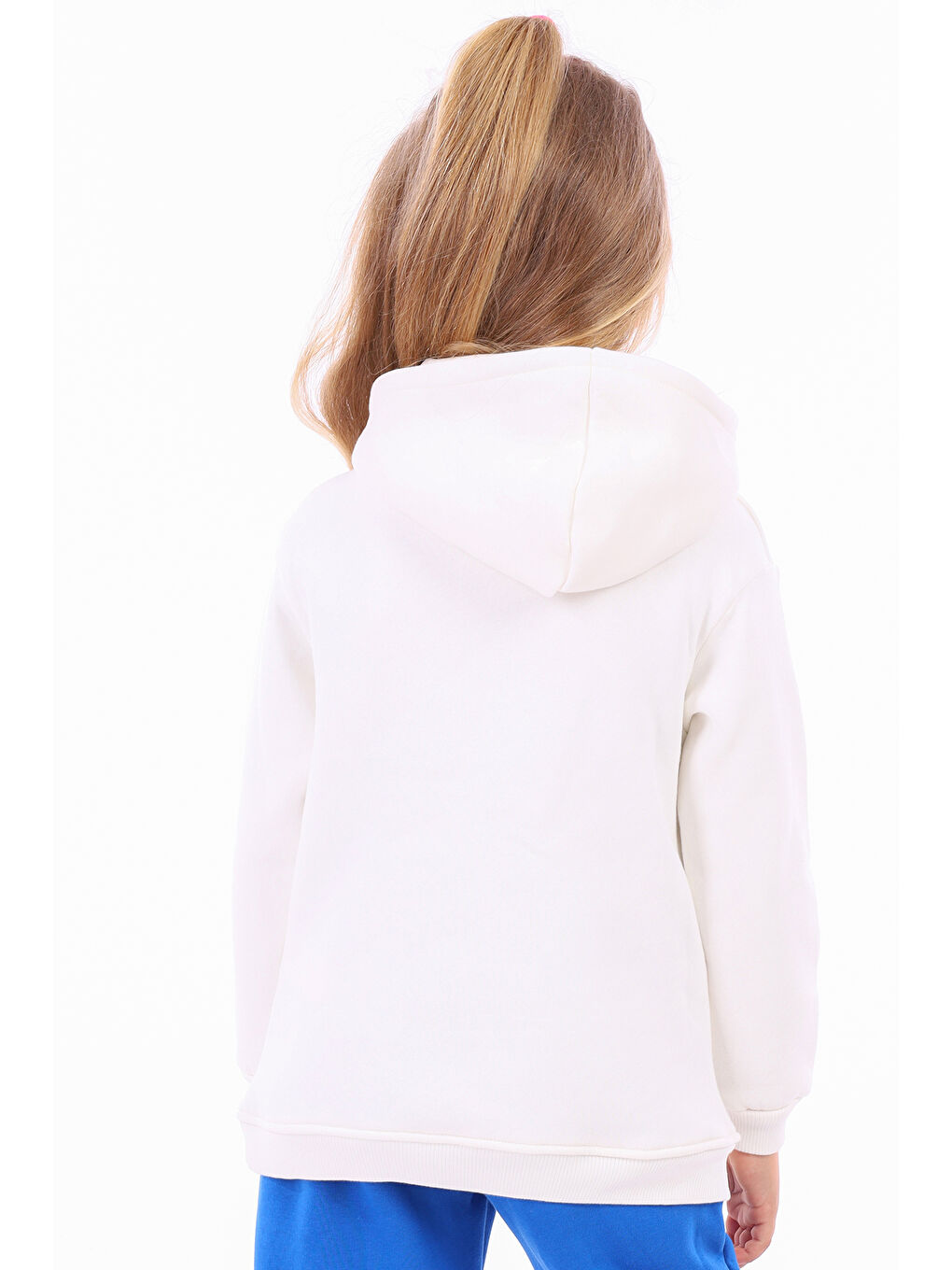 Ekru Unisex Çocuk Nakışlı Sweatshirt-1