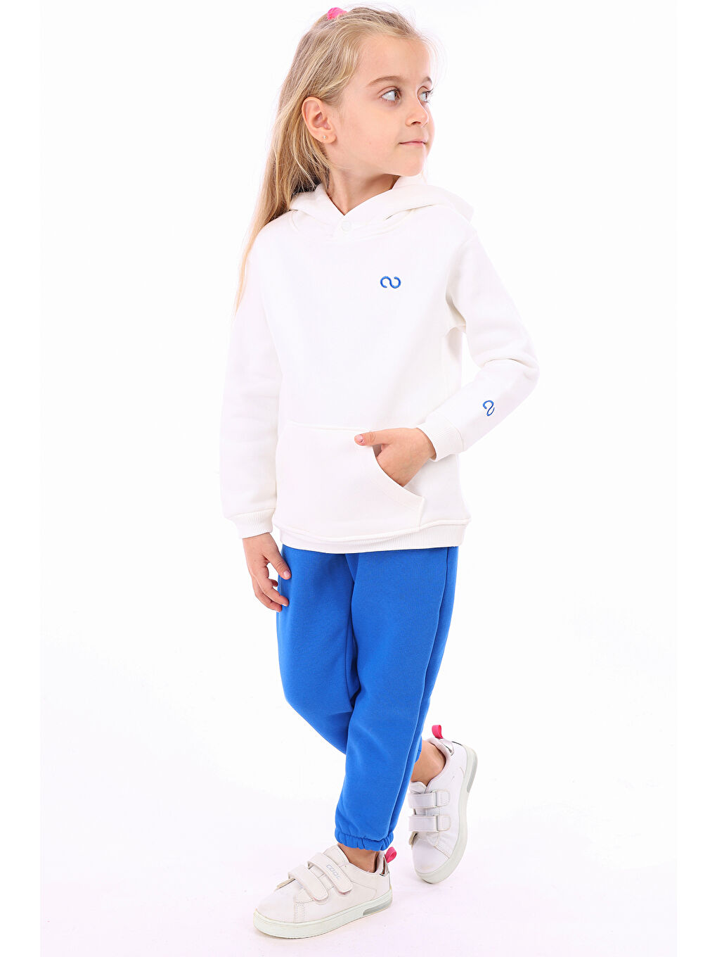 Ekru Unisex Çocuk Nakışlı Sweatshirt-2