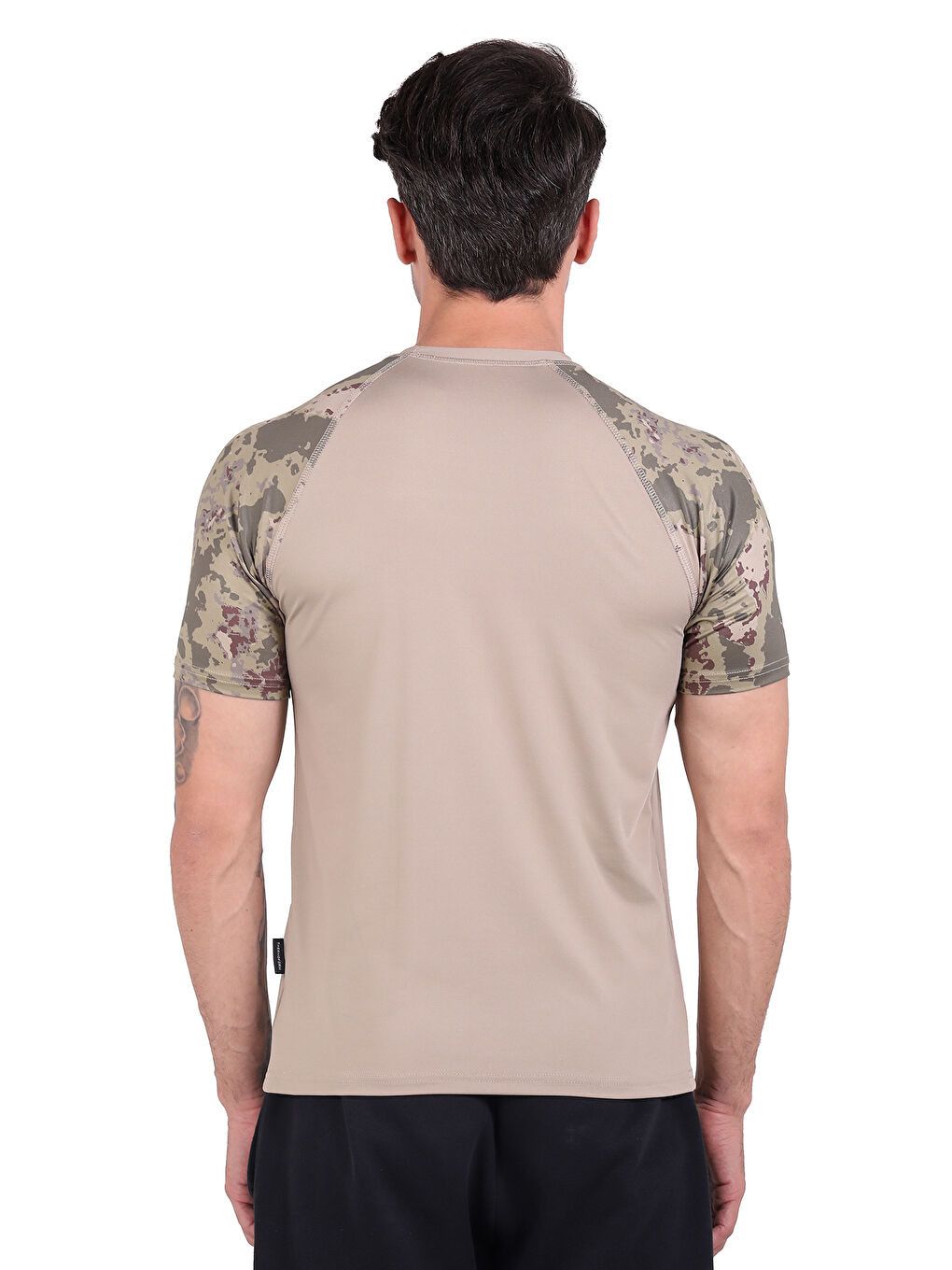 Kahverengi Microfiber Kısa Kol Fanila P. KAMUFLAJ-2