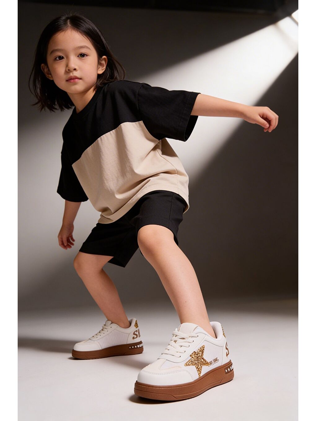 Beyaz GALAXY Yıldız Detaylı Bağcıklı Çocuk Günlük Sneaker Spor Ayakkabı-6