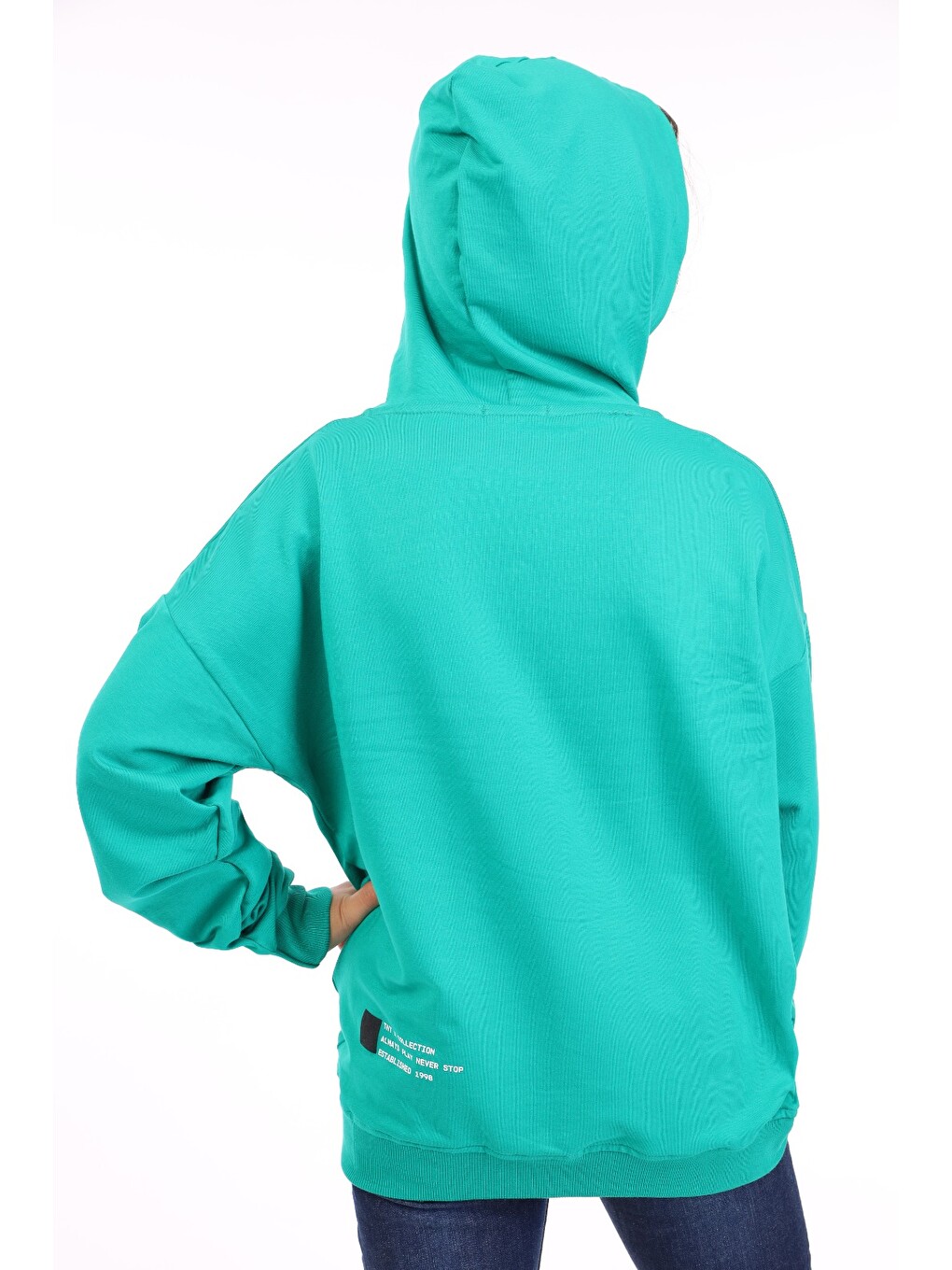 Yeşil Erkek Çocuk Baskılı Sweatshirt-1