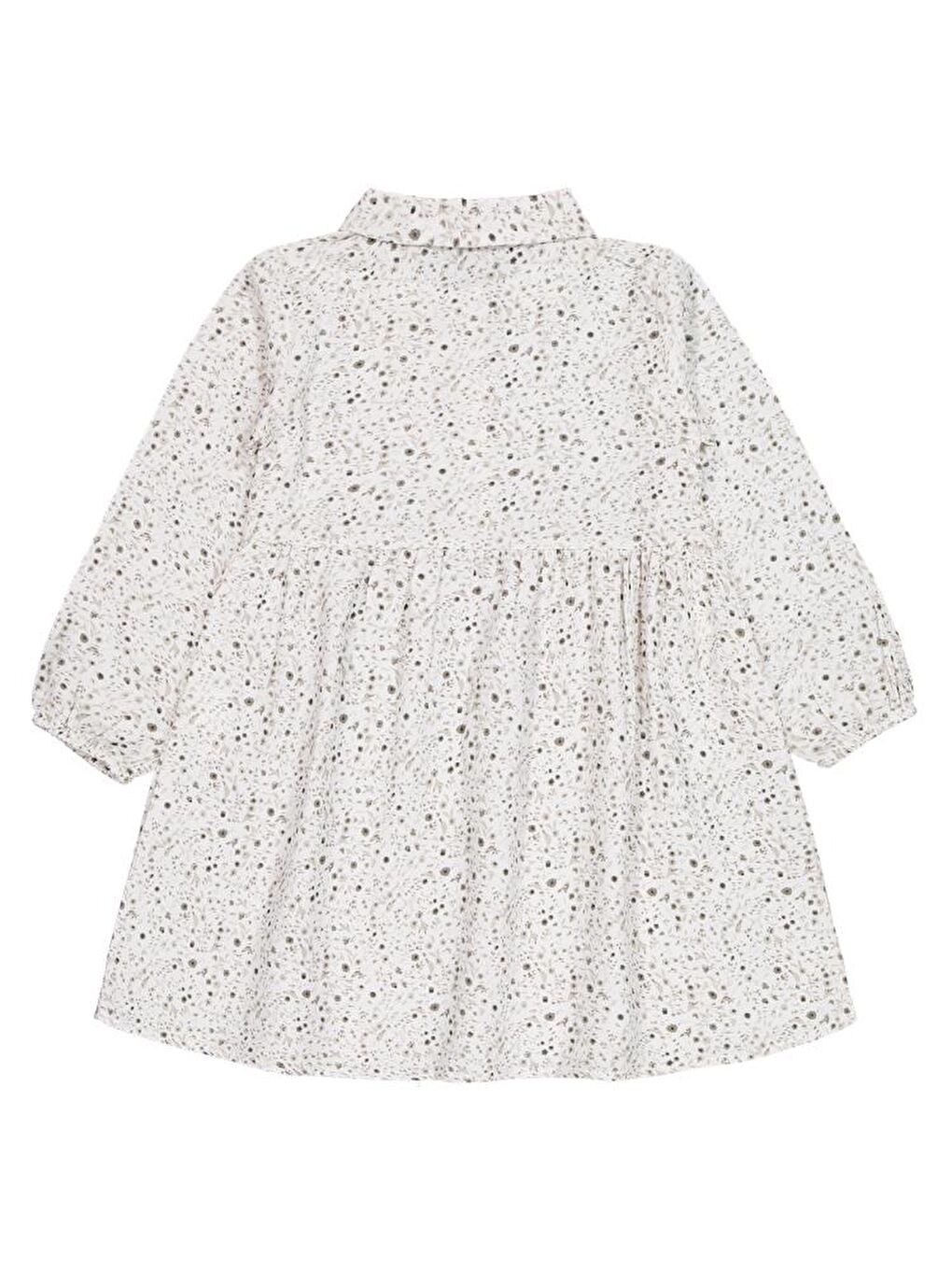 Ekru Girls Desenli 6-9 Yaş Elbise-1