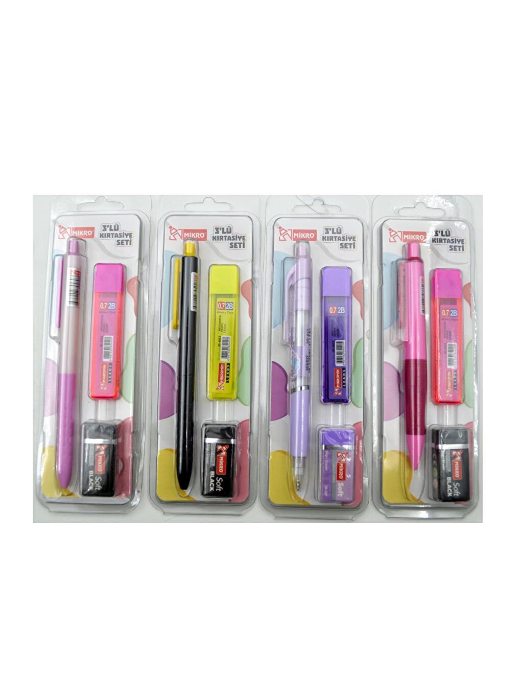 Versatil Kırtasiye Okul Seti Karışık Tasarımlı Uçlu Kalem 0,7 Kalem+Silgi Uç ) Mk-2003 1 Adet