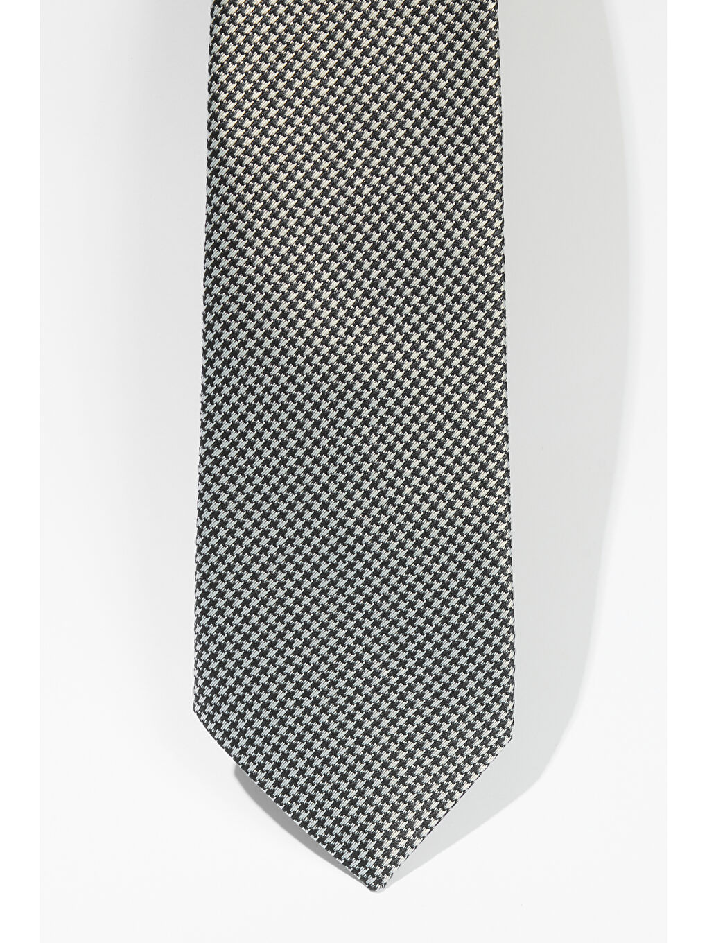 Erkek Lacivert-Beyaz Desenli Kravat-1