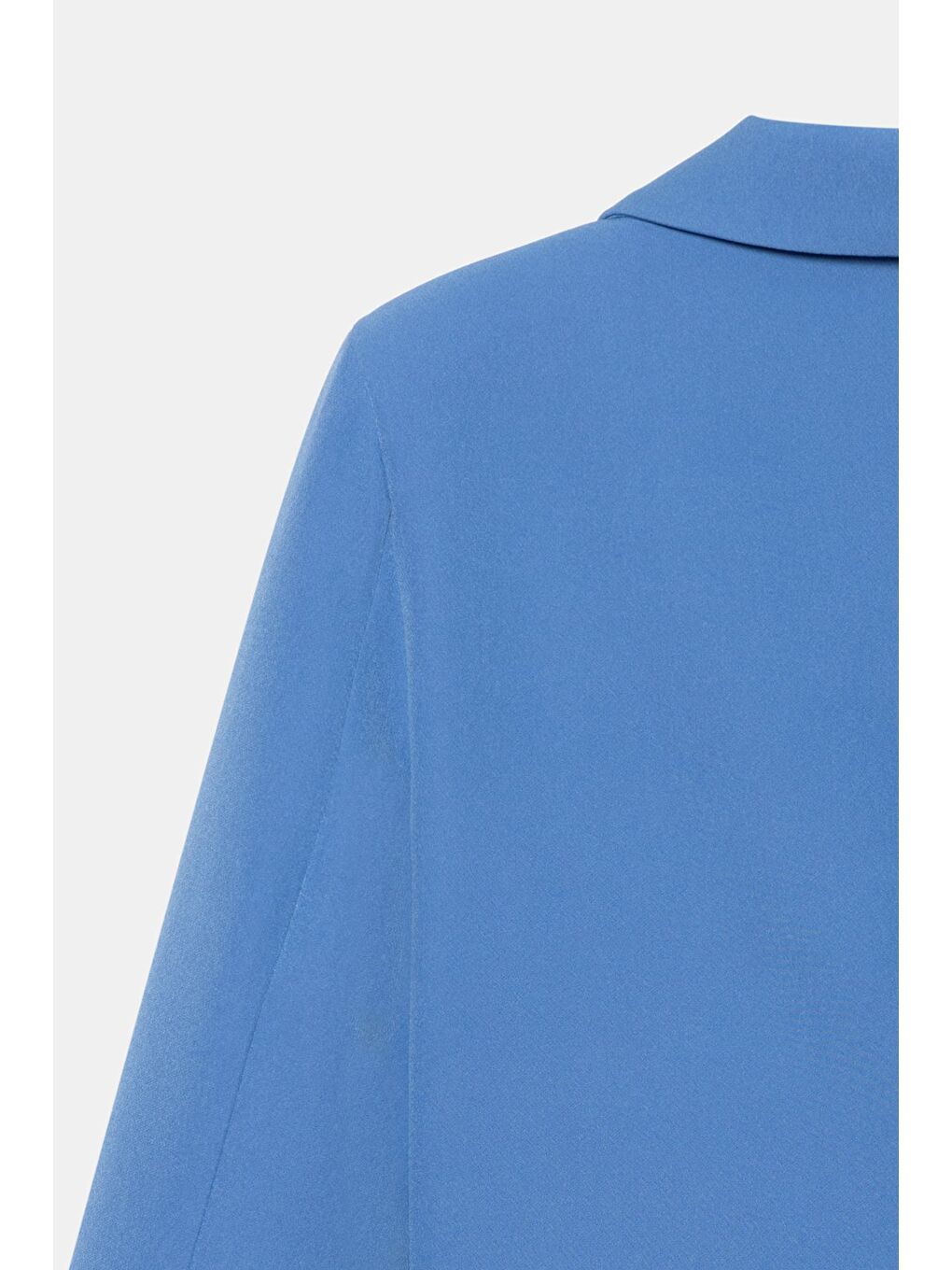 İndigo Kadın Regular Fit Kruvaze Kapama Dokuma Crop Blazer Ceket -Şık & Spor-3