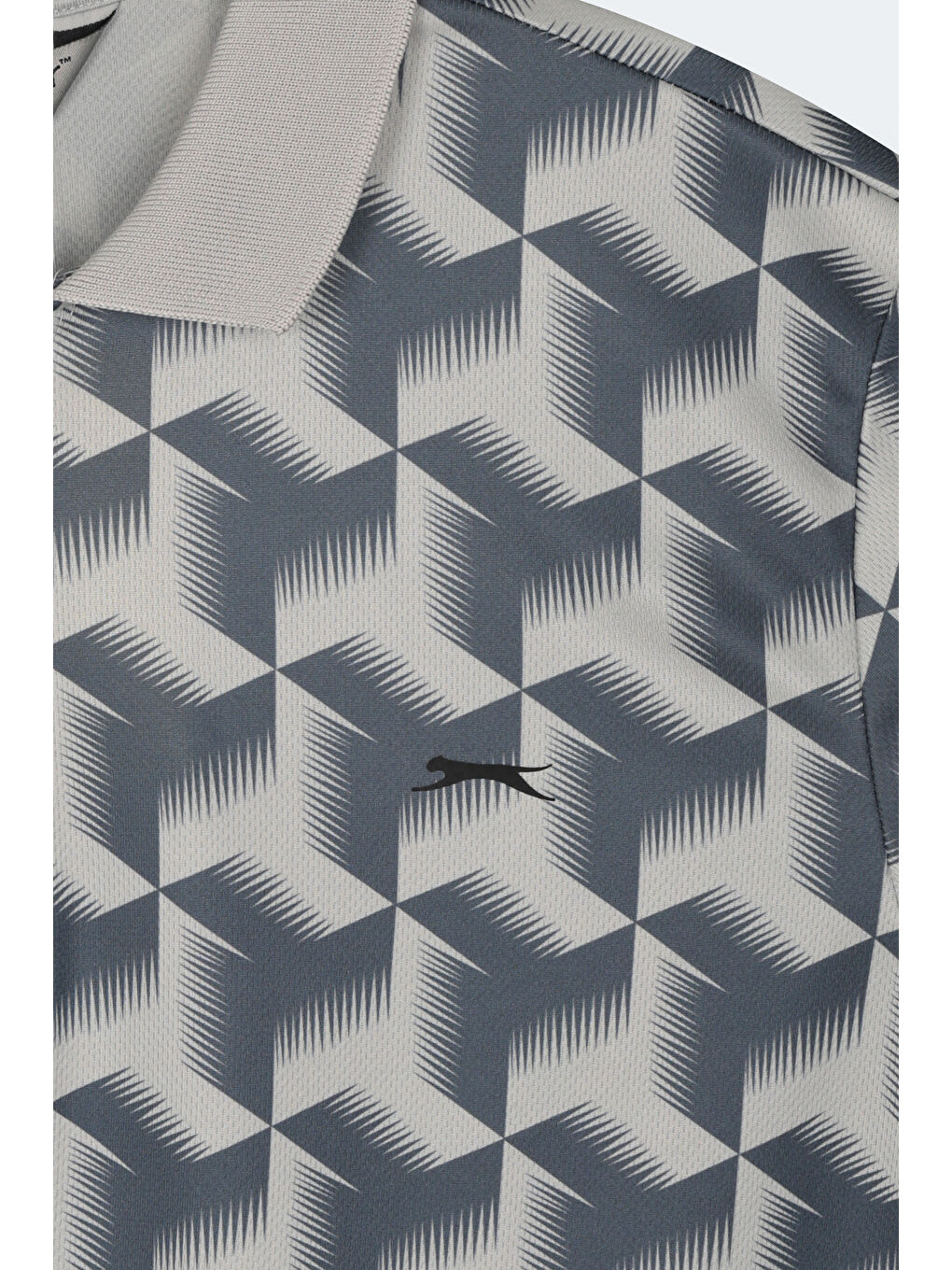 Polo Yaka Gri Tişört-5