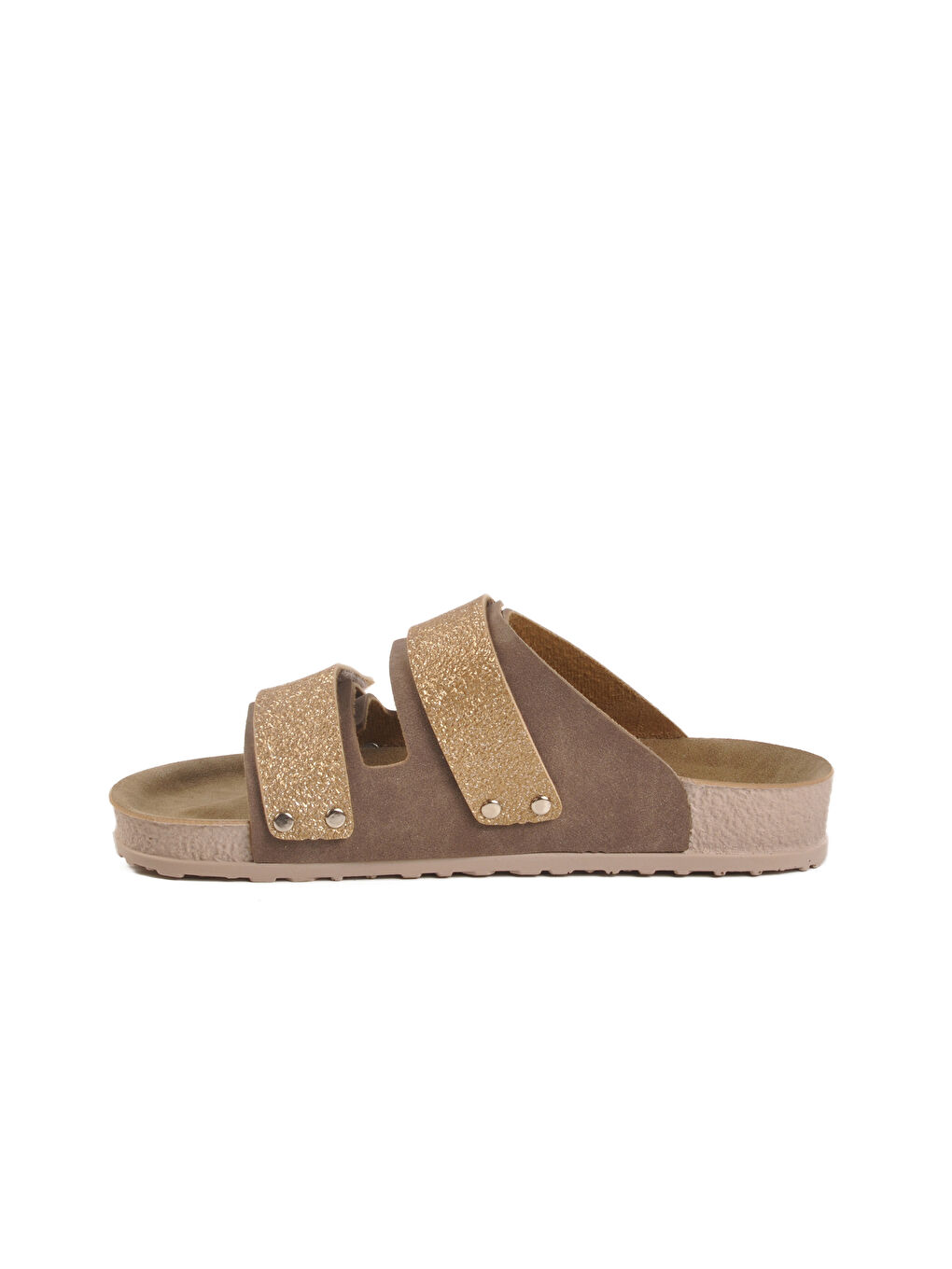 Bej Vizon Hafif Cırtlı Kadın Terlik 20-009 Z-1