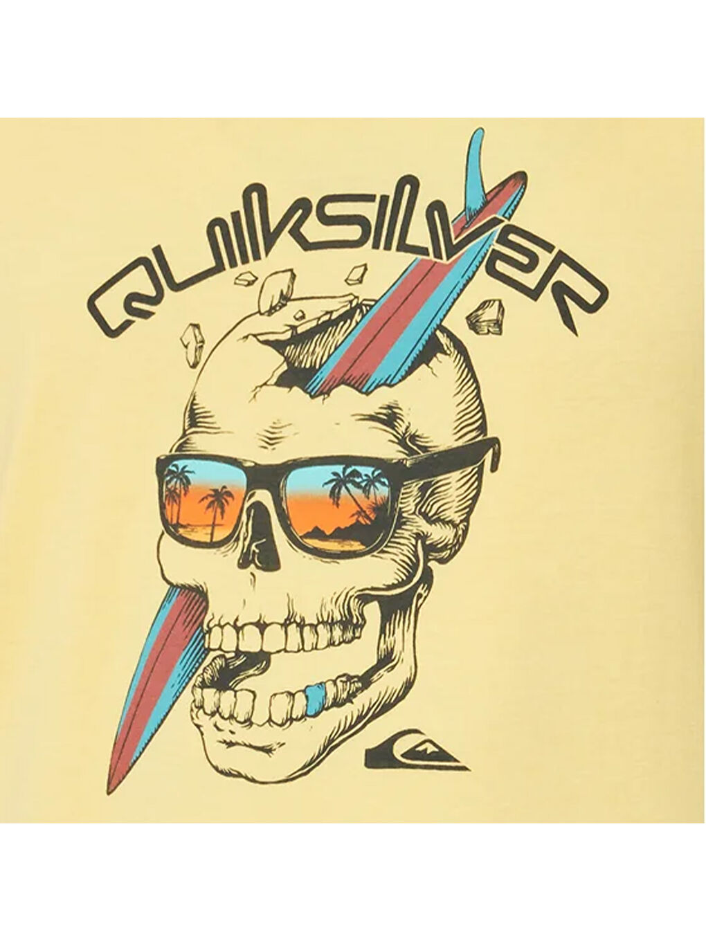 One Last Surf Erkek Sarı Tişört-3