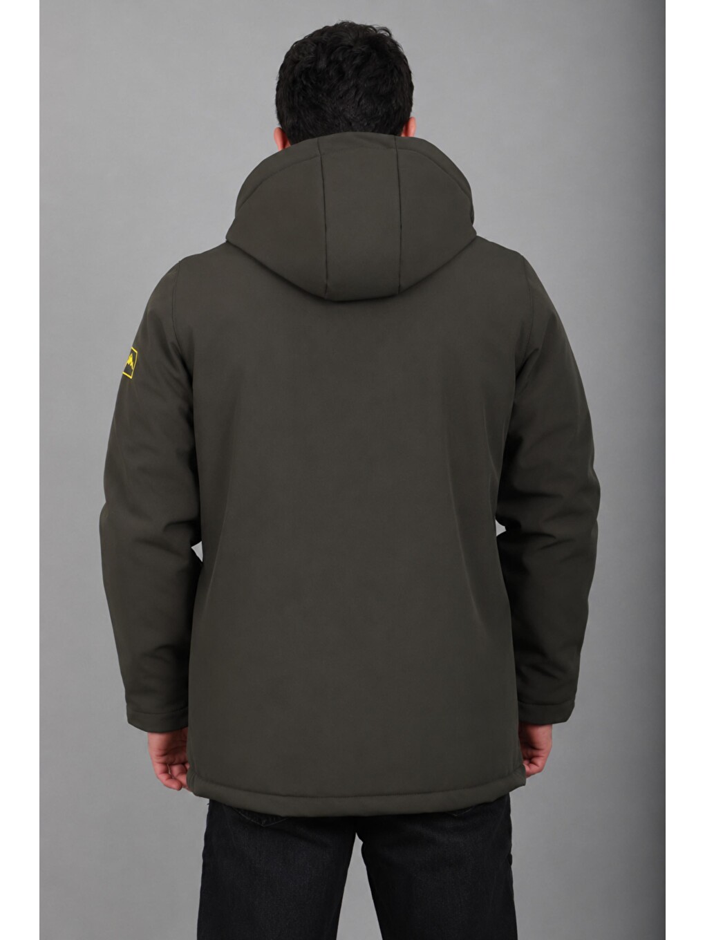 Haki Su Ve Rüzgar Geçirmez Outdoor Softshell Kışlık Mont Pldp 3014_50510-4