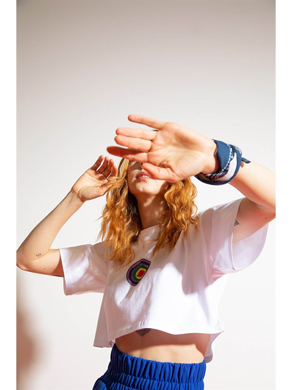 Kadın Kısa EWBO Beyaz T-Shirt-2