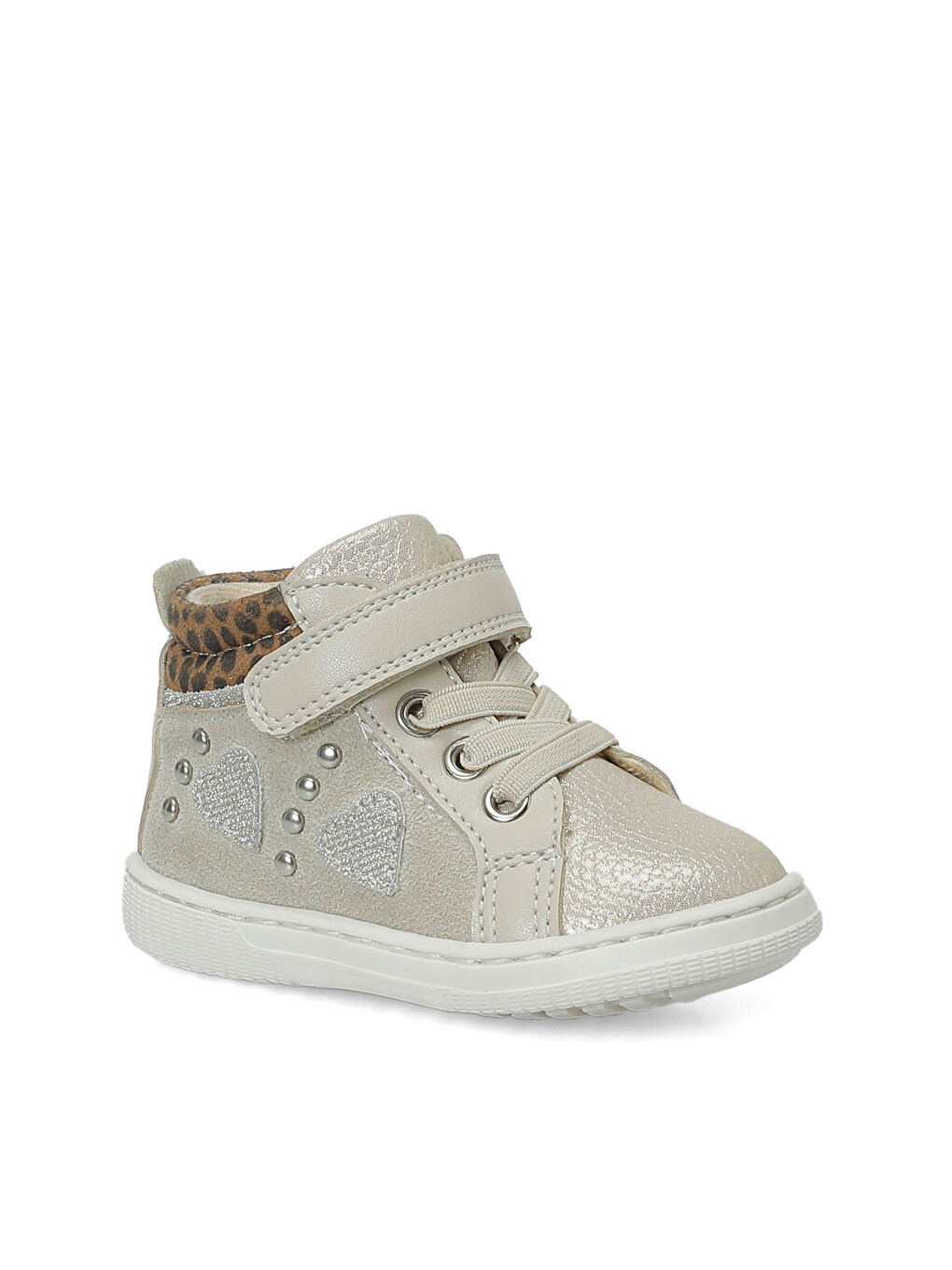 Bej Lovey.ı Ekru Kız Çocuk High Sneaker-1