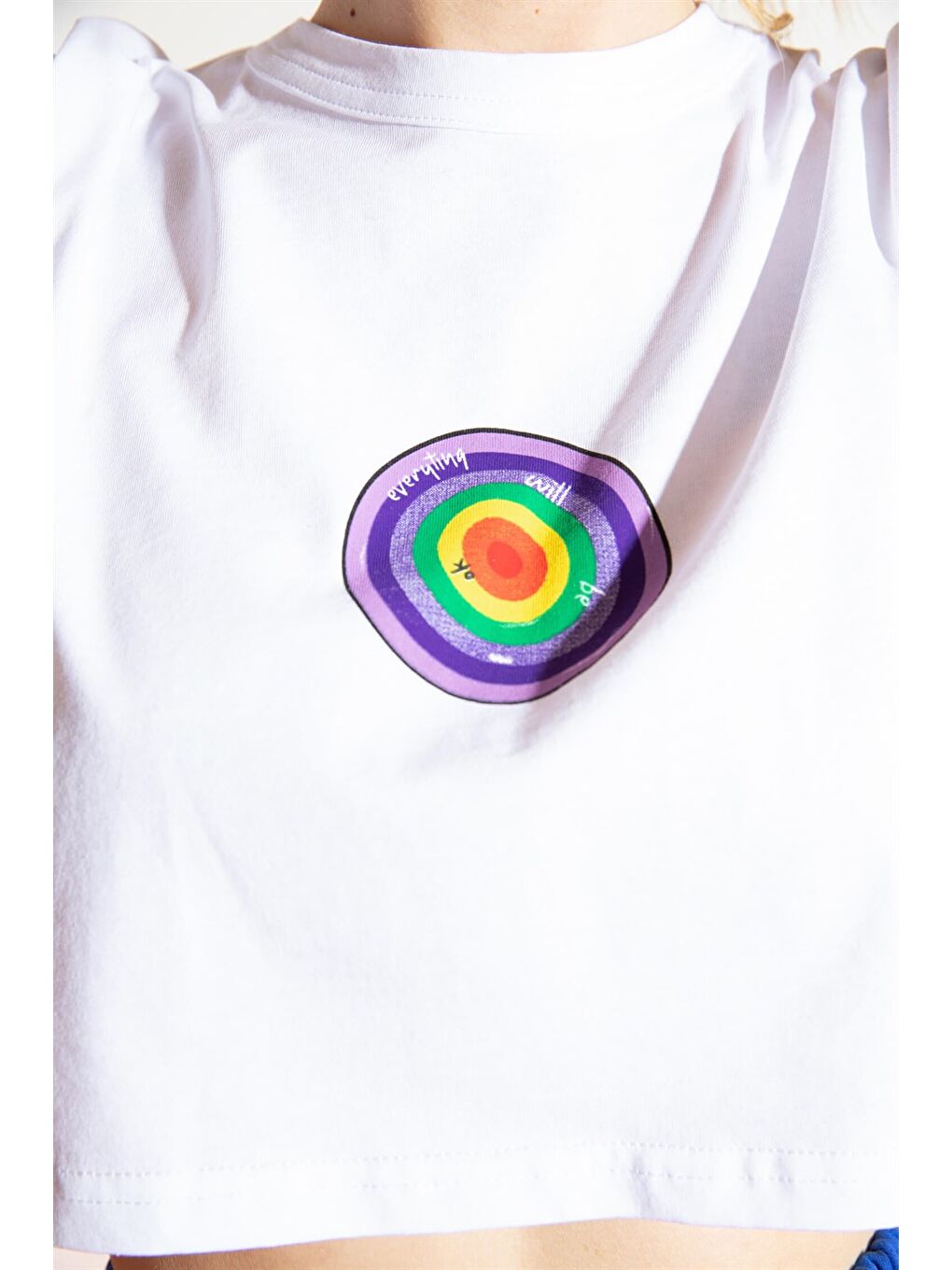 Kadın Kısa EWBO Beyaz T-Shirt-3