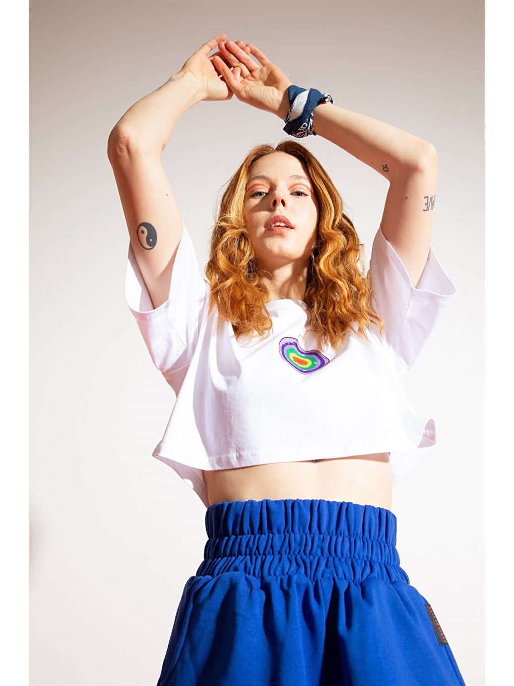 Kadın Kısa EWBO Beyaz T-Shirt-4