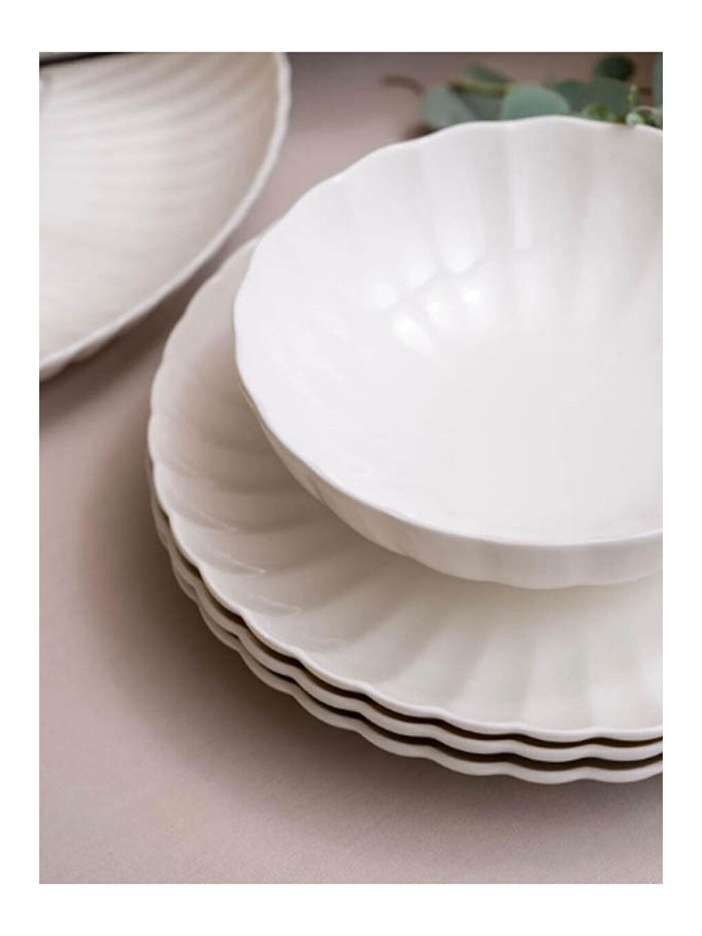 Bone Luz Form Yemek Takımı Beyaz 24 Parça 6 Kişilik-2