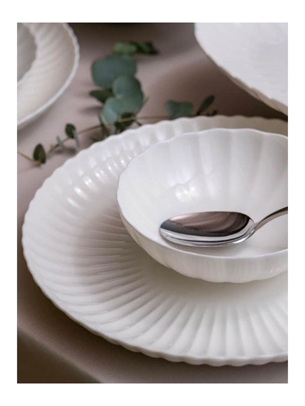 Bone Luz Form Yemek Takımı Beyaz 24 Parça 6 Kişilik-3