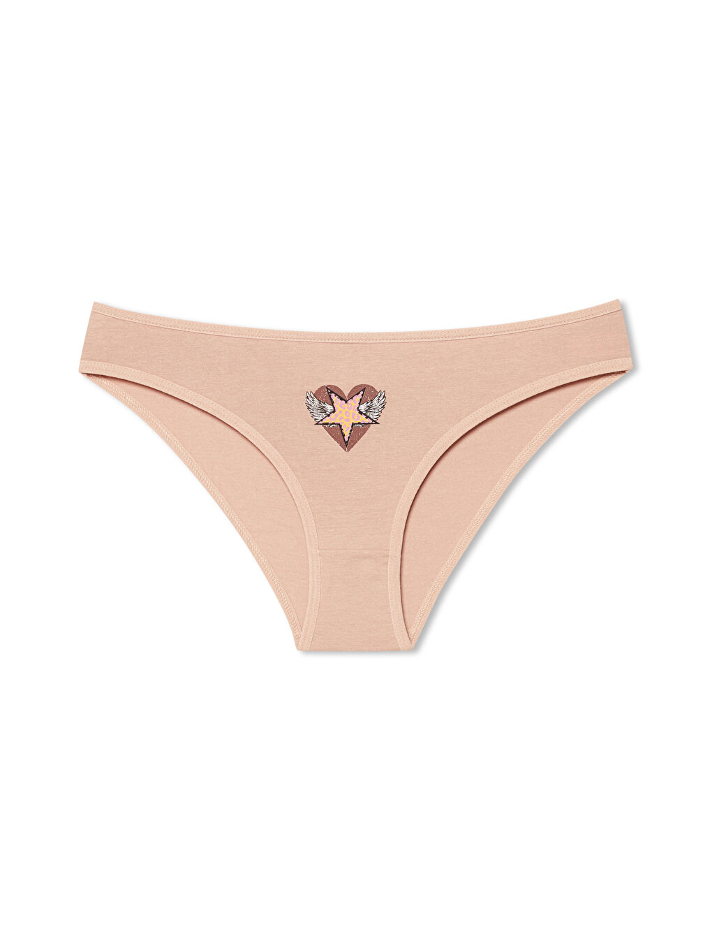 Karışık Pamuklu Desenli ve Baskılı Slip Kadın Külot 3'lü Paket-1