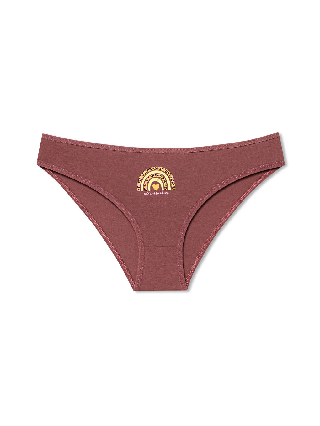 Karışık Pamuklu Desenli ve Baskılı Slip Kadın Külot 3'lü Paket-2