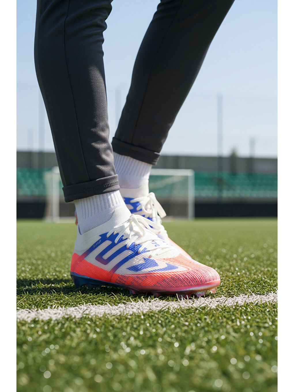 Beyaz Saks Bilekten Lastikli Bağcıklı Unisex Krampon GKP-252-149 G-2