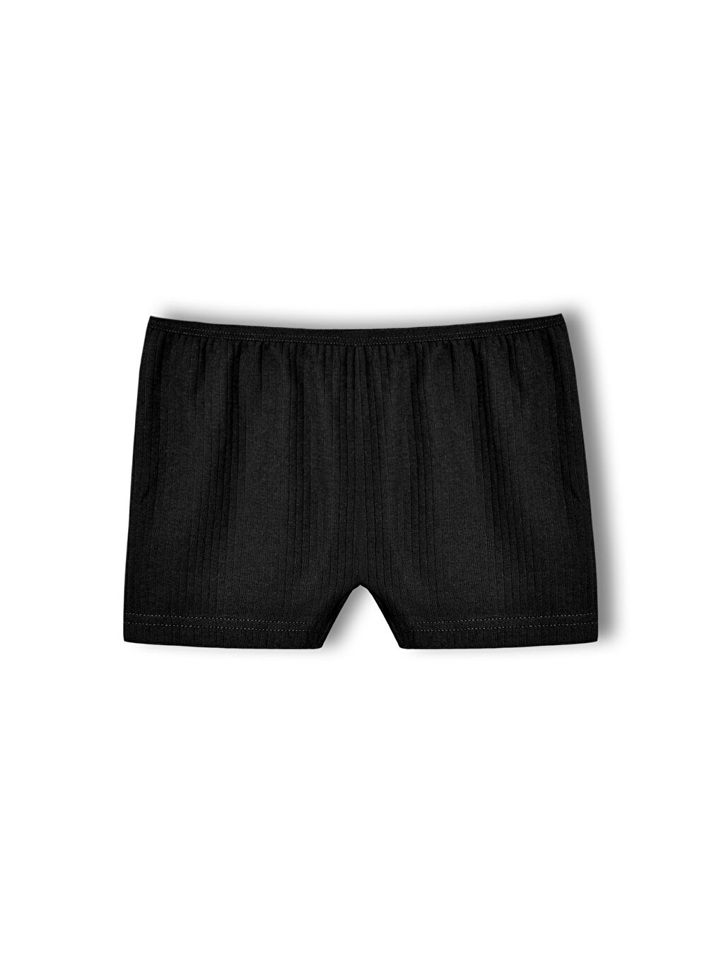 Gri Pamuklu Fitilli Dokulu Boxer Kadın Külot 5'li Paket-3