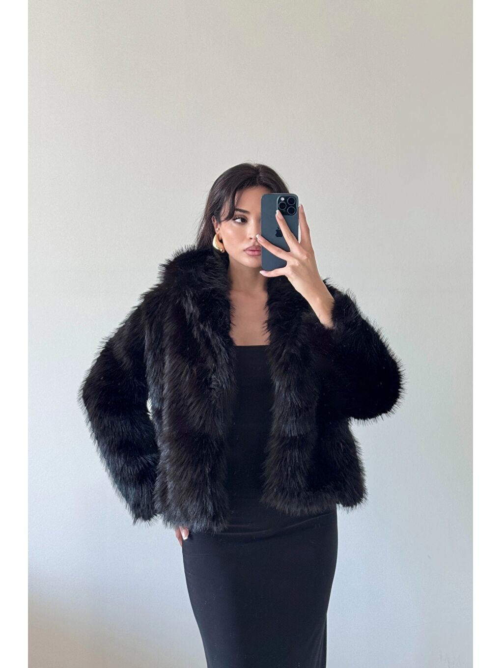 Kadın Siyah Astarlı Kürk 1773