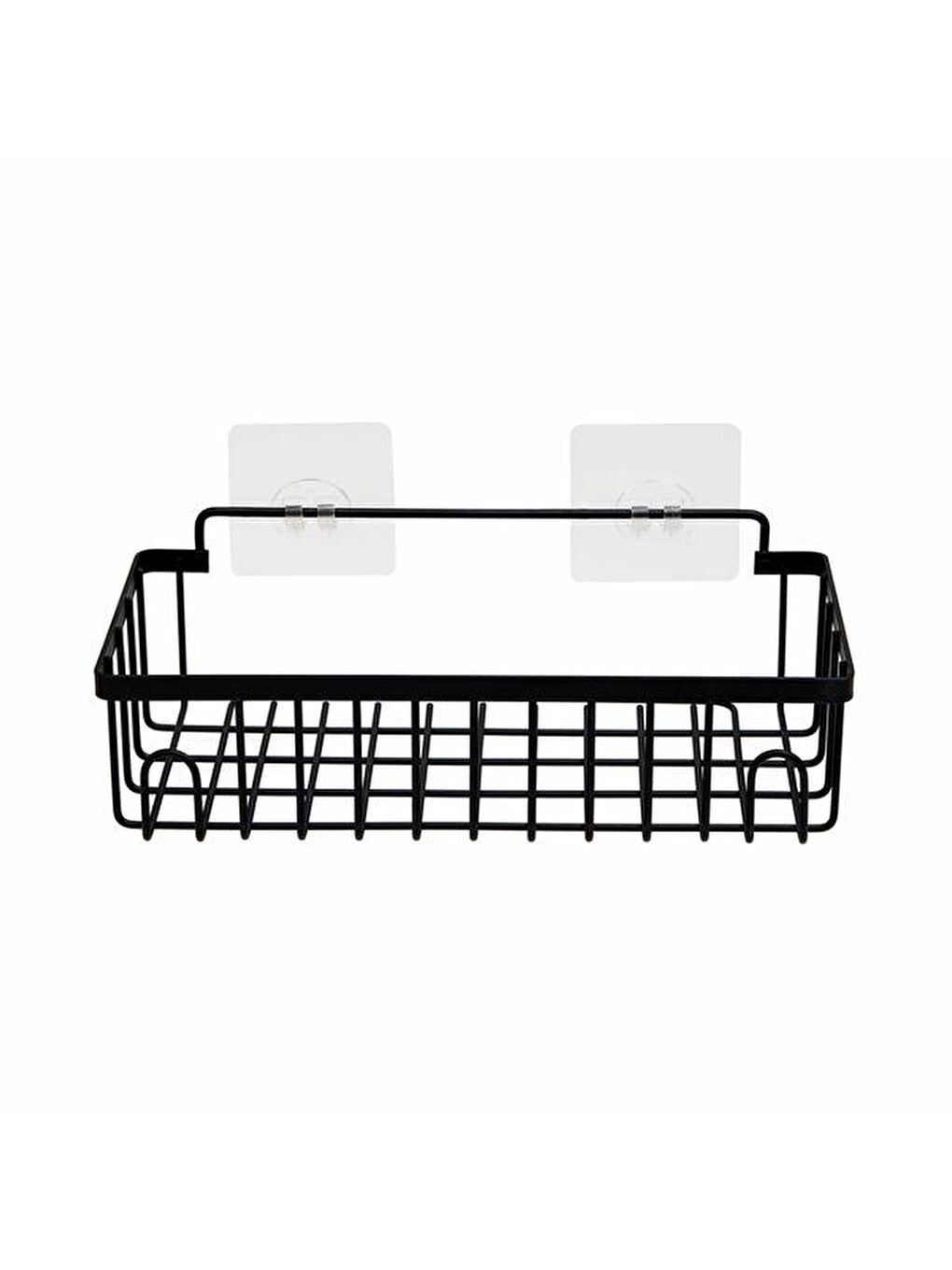 2'li Kancalı Banyo Duş Rafı - Siyah-3