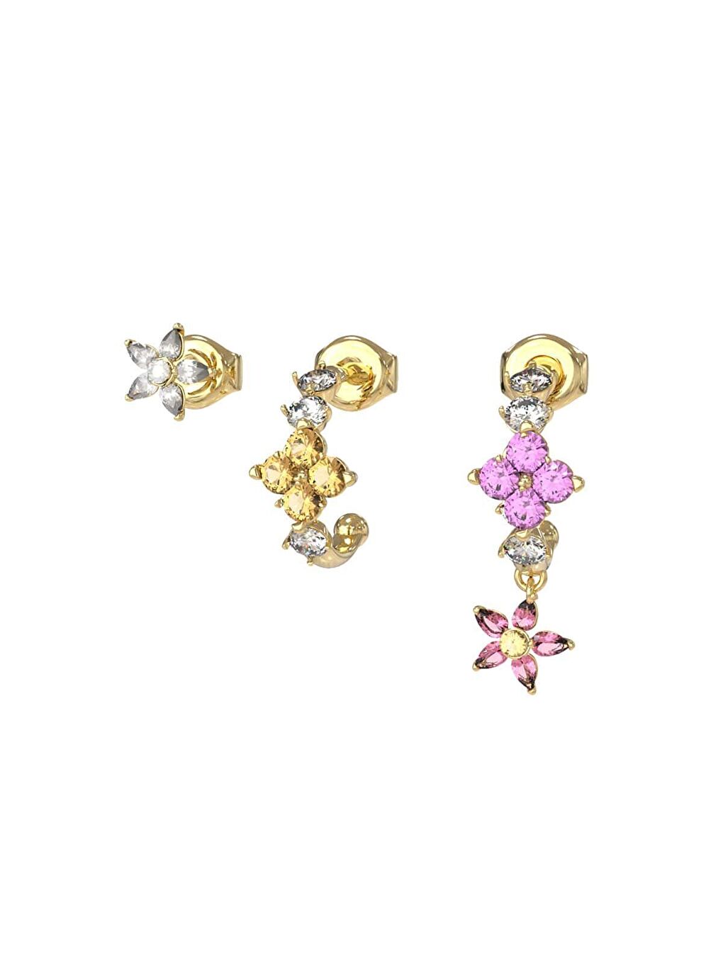 Sarı JGUJUBE06035JWYGMCTU Kadın Küpe Seti