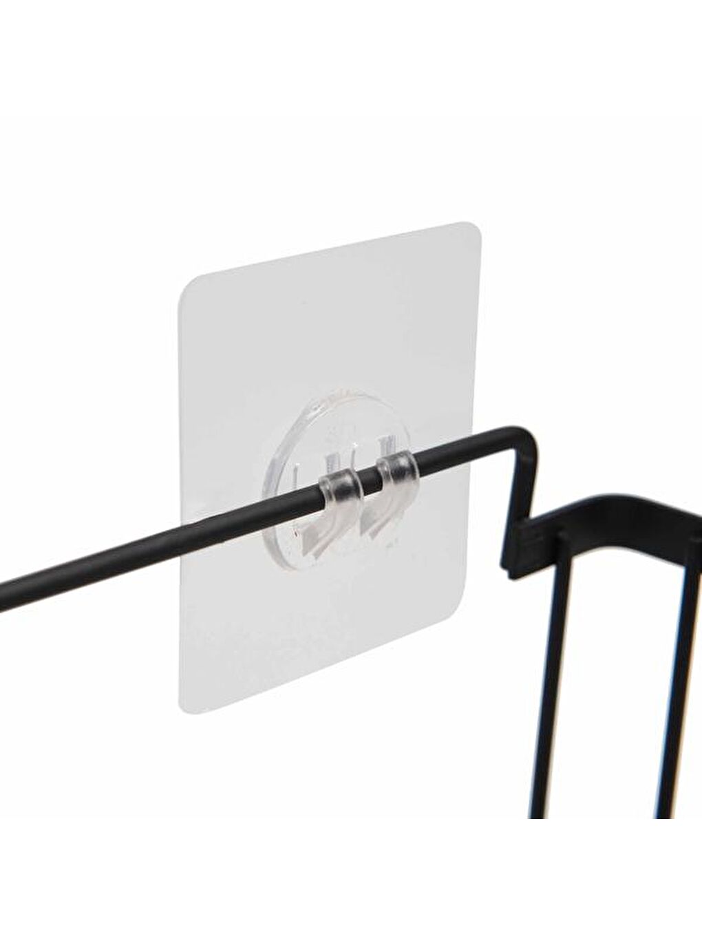 2'li Kancalı Banyo Duş Rafı - Siyah-5