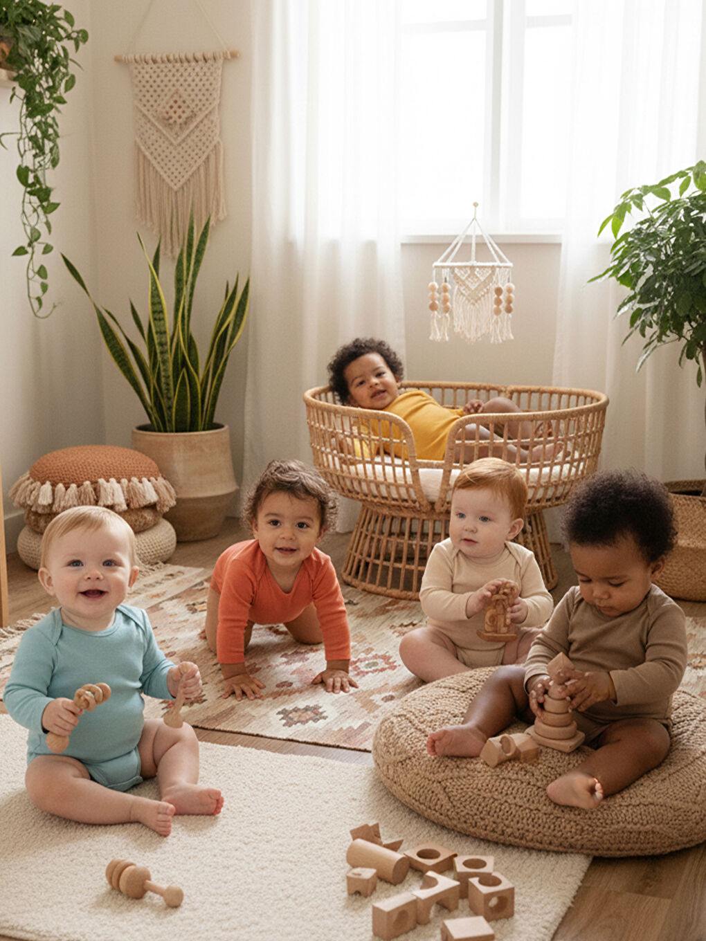 Mavi %100 Pamuklu 5'li Baskısız Çıtçıtlı Bebek Body Zıbın MV-1