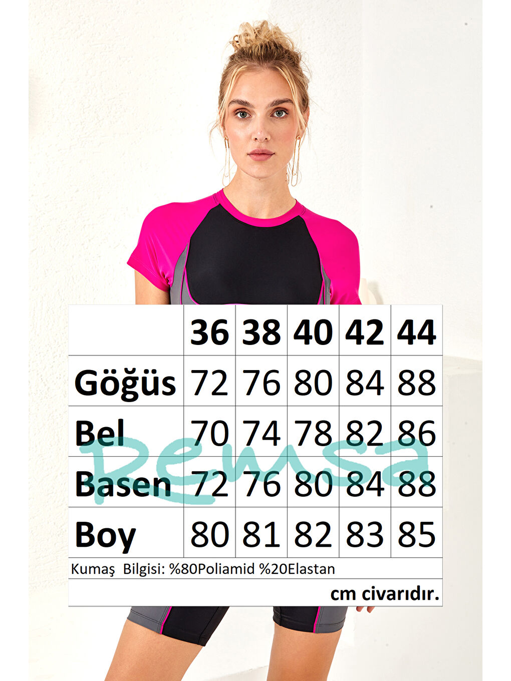 UV Korumalı Kısa Kollu Şortlu Sörfçü Mayo Yüzücü Tulum Mayo 4158 Siyah03-3