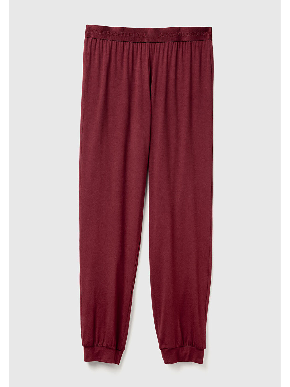 Kadın Bordo Modal Karışımlı Beli Logolu Pijama Altı