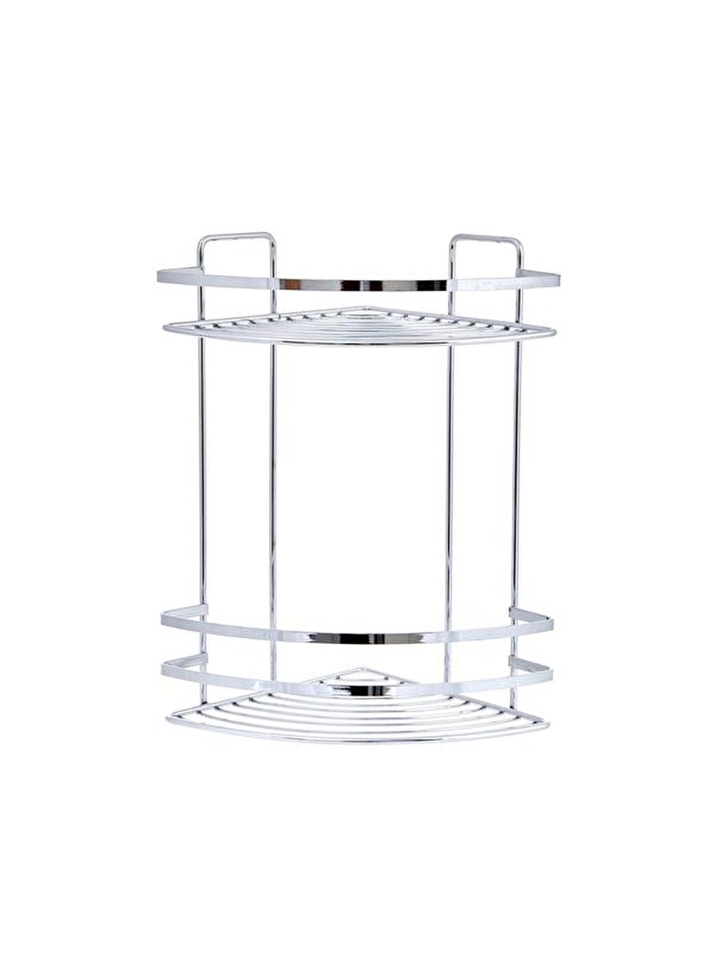 2 Katlı Lamalı Duş Rafı - Gri-3