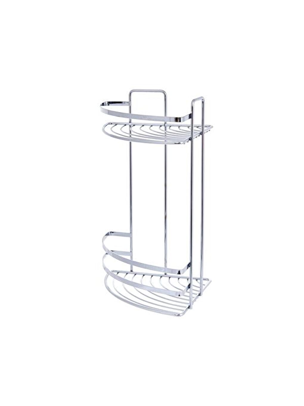 2 Katlı Lamalı Duş Rafı - Gri-4